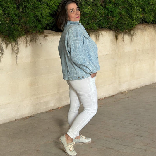 Textured Denim Jacket