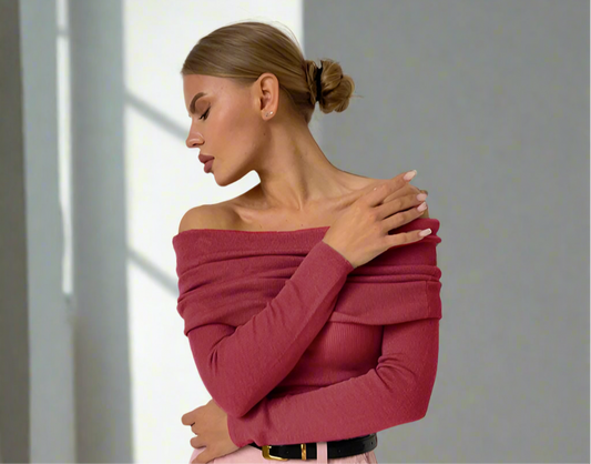 Off The Shoulder Knit Top