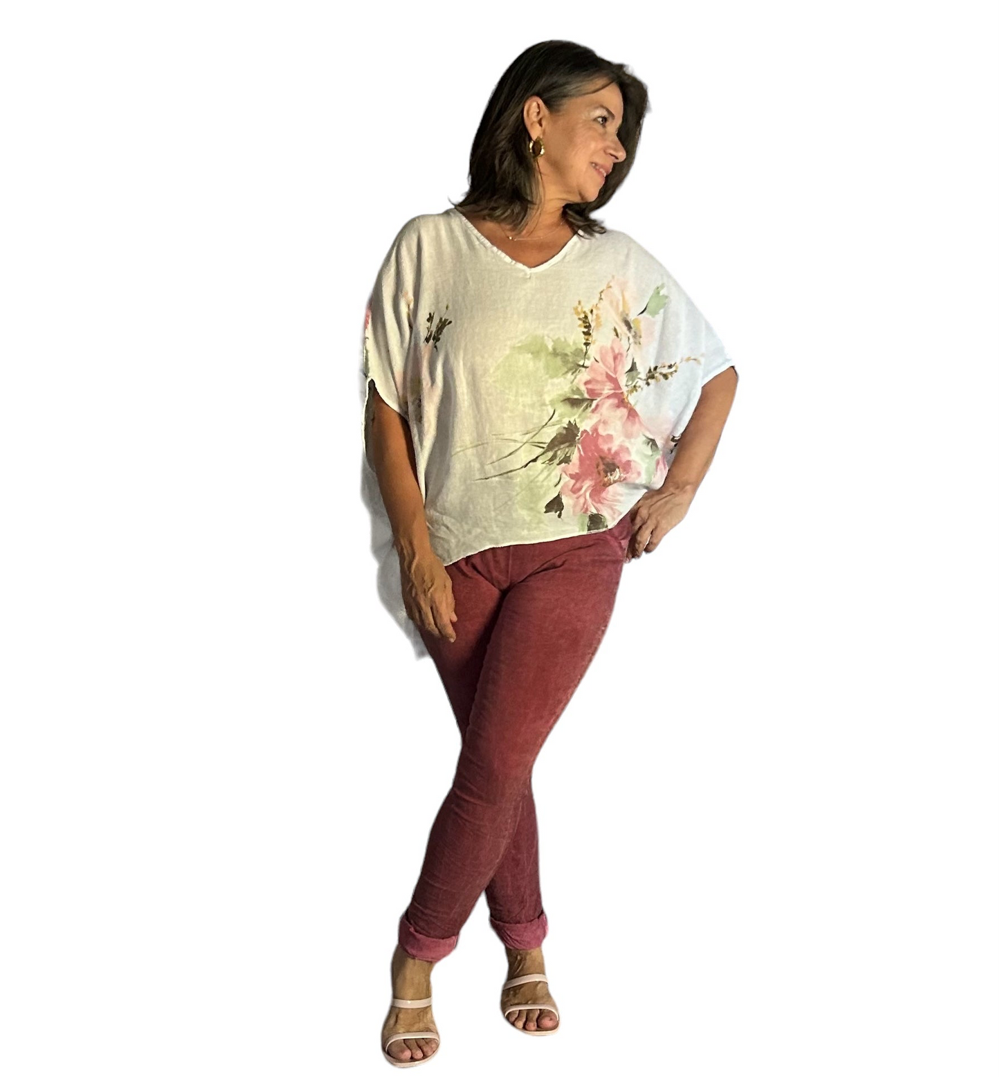 Burgundy Italian magic pants