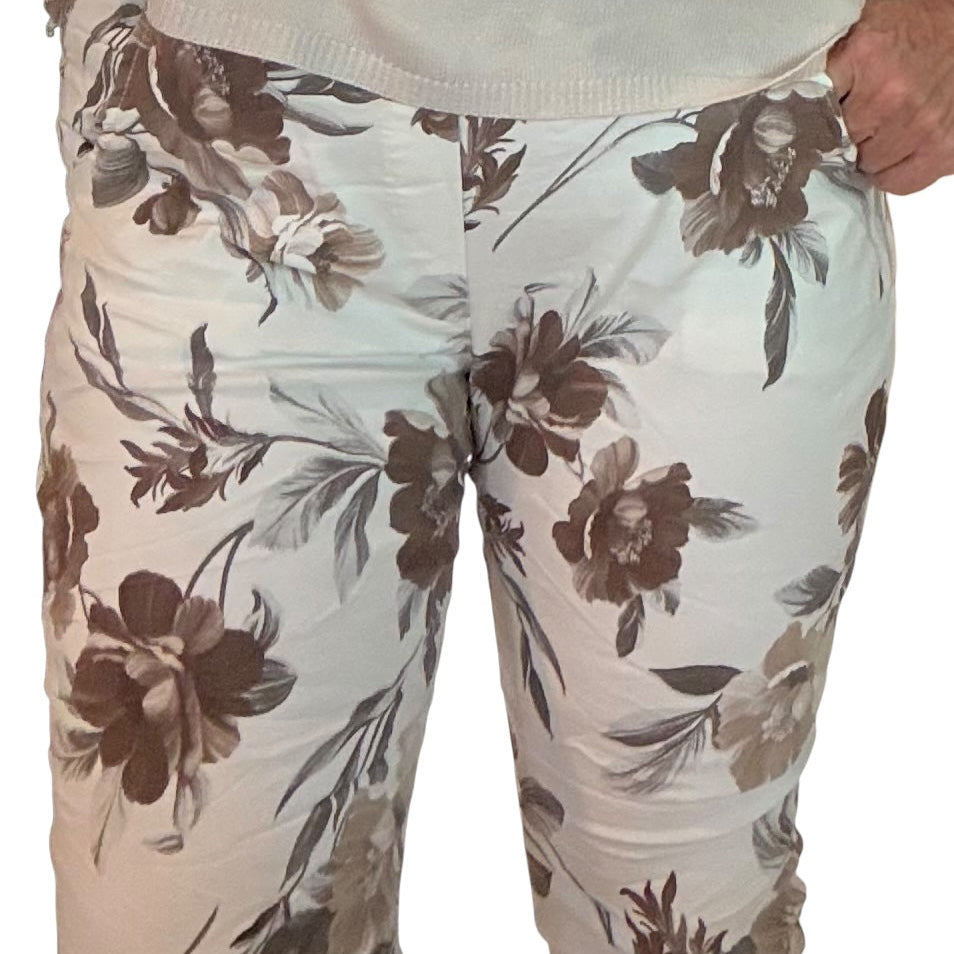 Floral Ember Italian Magic Pants
