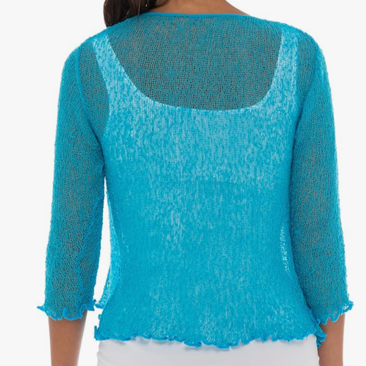 Delicate mesh woven shrug