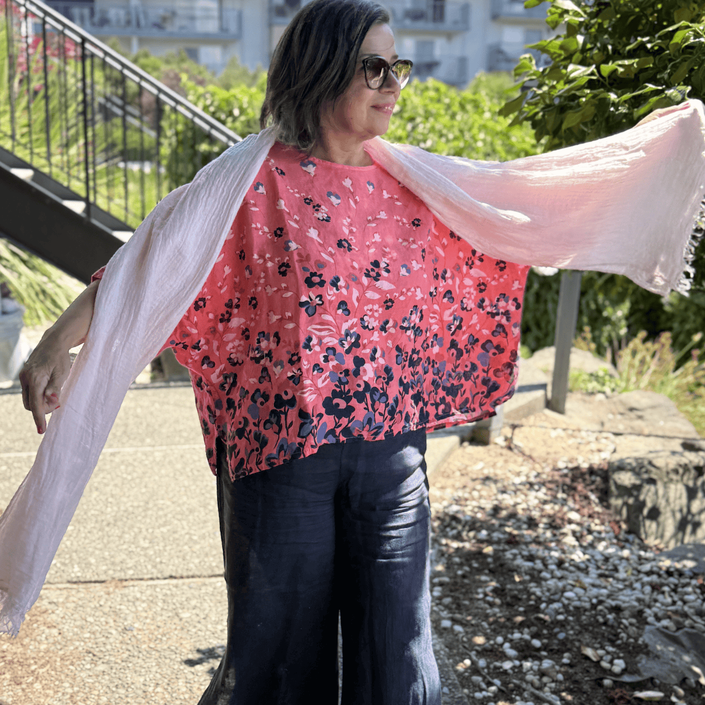 Linen Scarf Women's Italian Linen Scarf Lightweight Versatile Summer Accessory