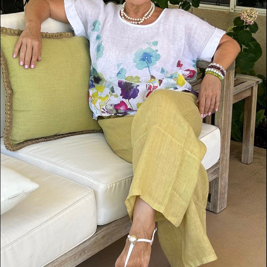 Flowy Wide Leg Linen Pants