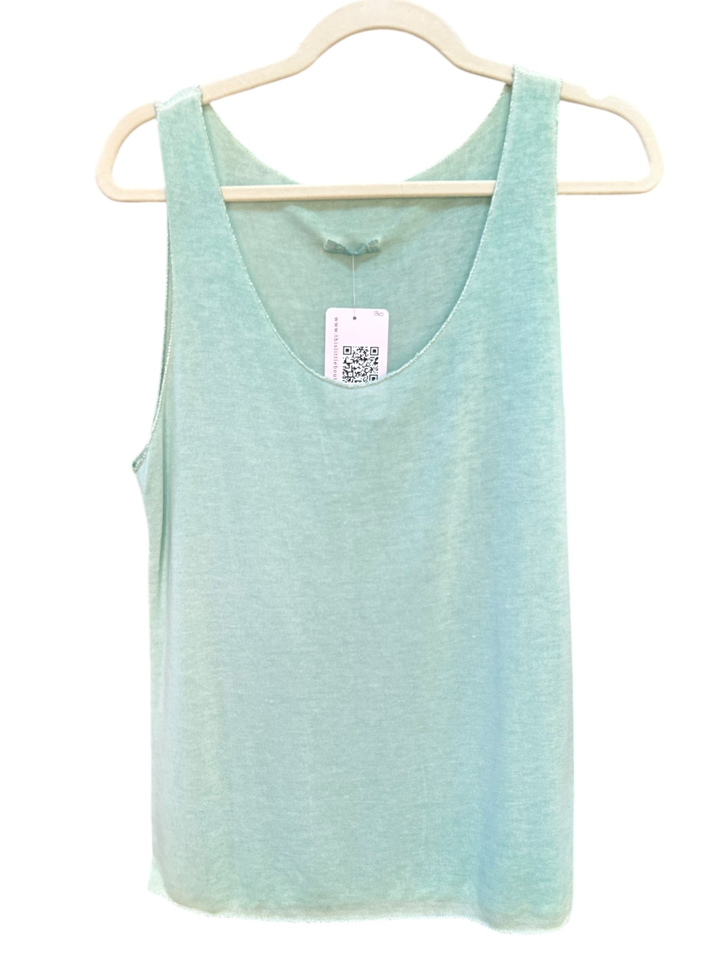 Summer tank top with silver accent