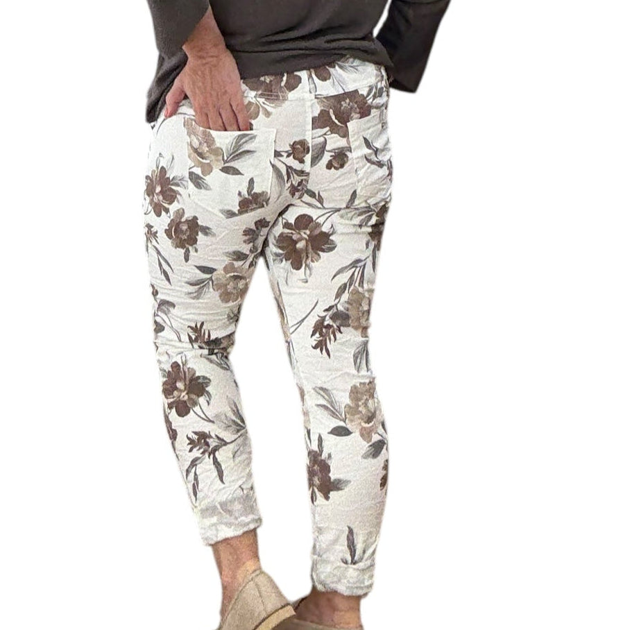 Floral Ember Italian Magic Pants