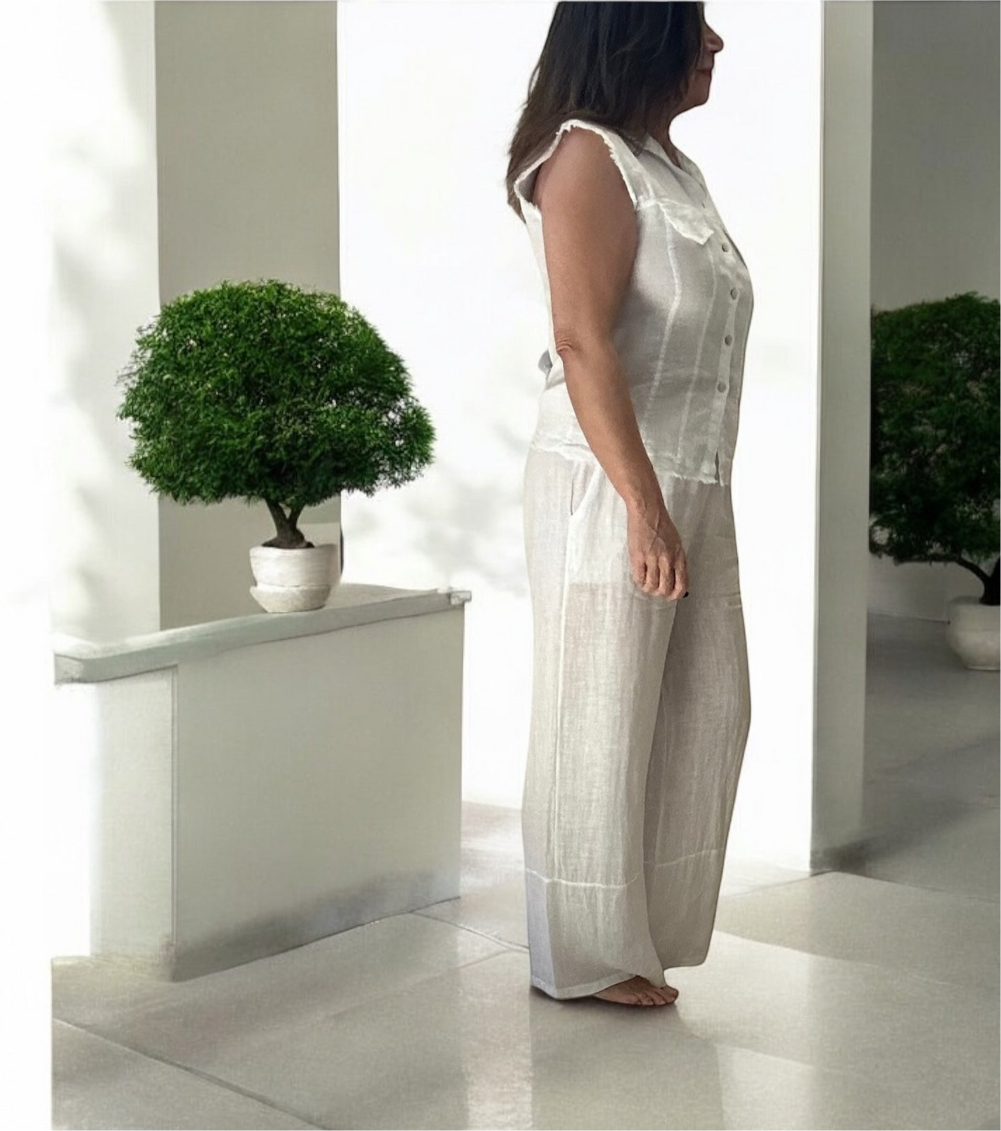 Flowy Wide Leg Linen Pants