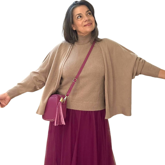 Maxine taupe cardigan