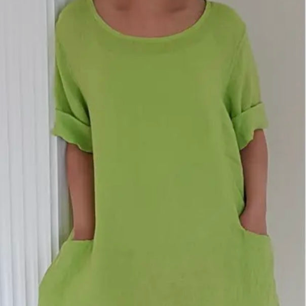 Linen Dress With Pockets