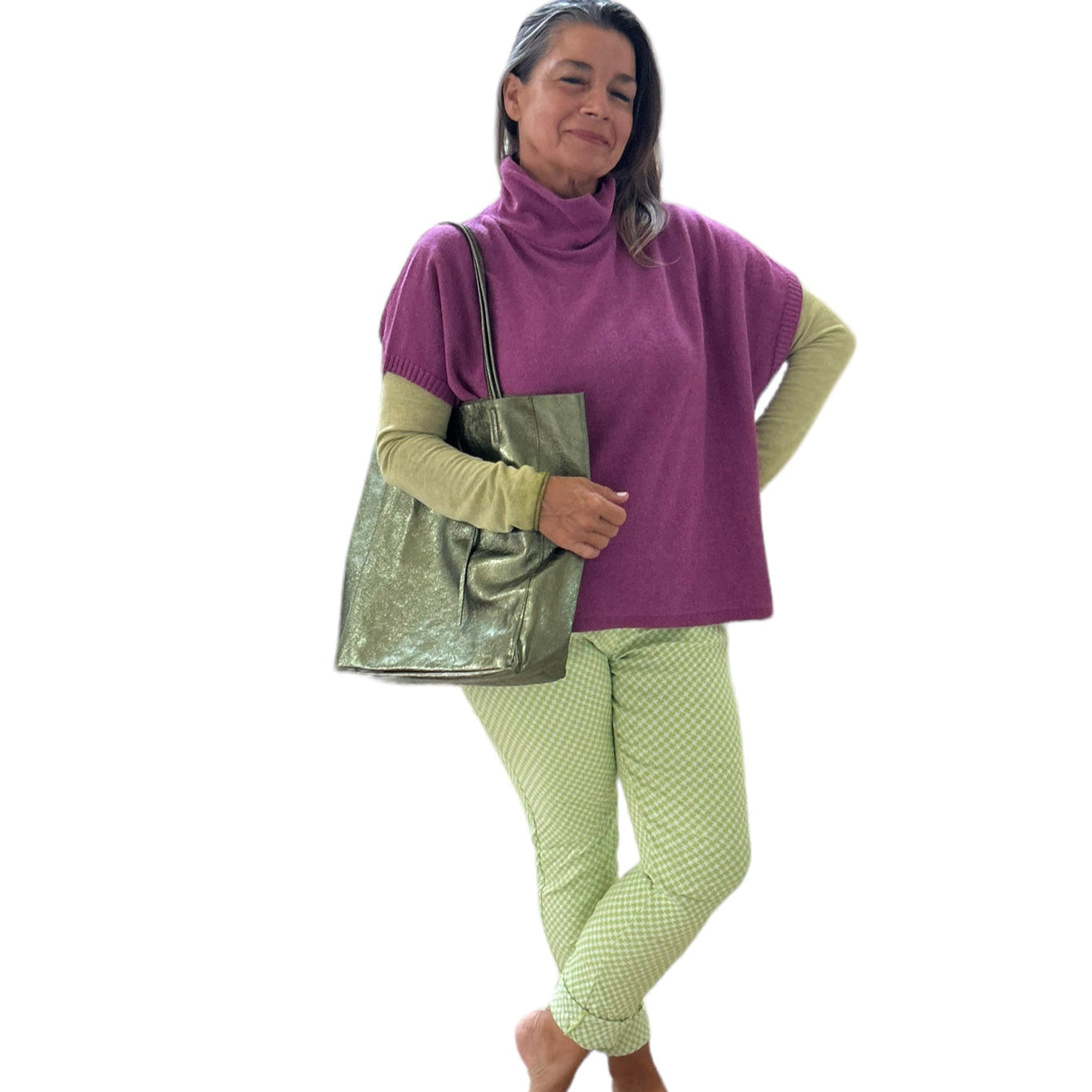 Italian geometric pattern pants