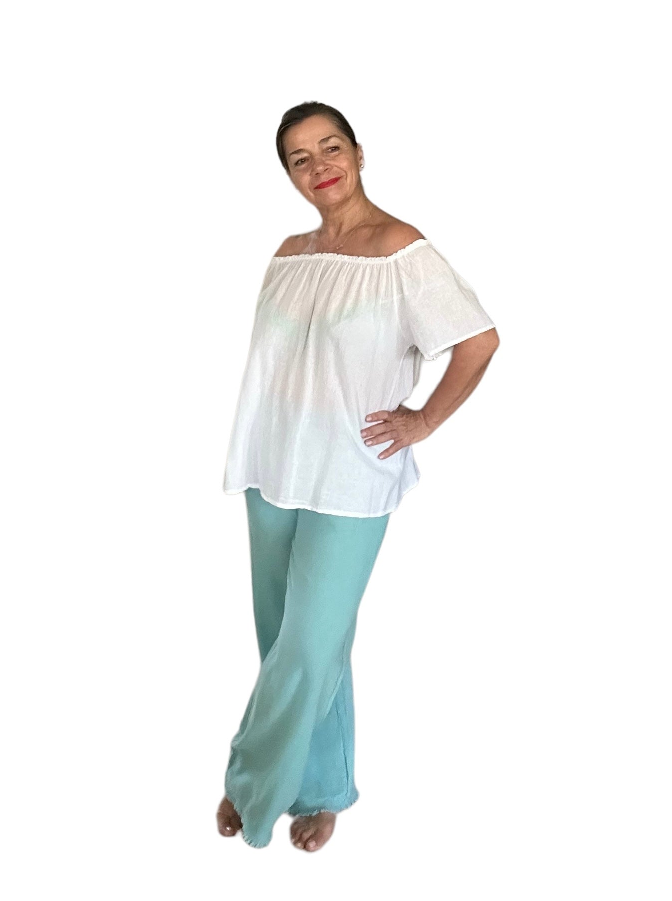 White off the shoulder Carla top