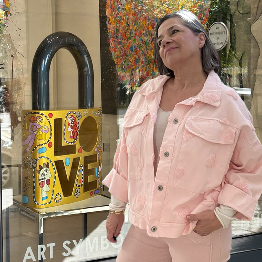 Amour Pink Denim Jacket