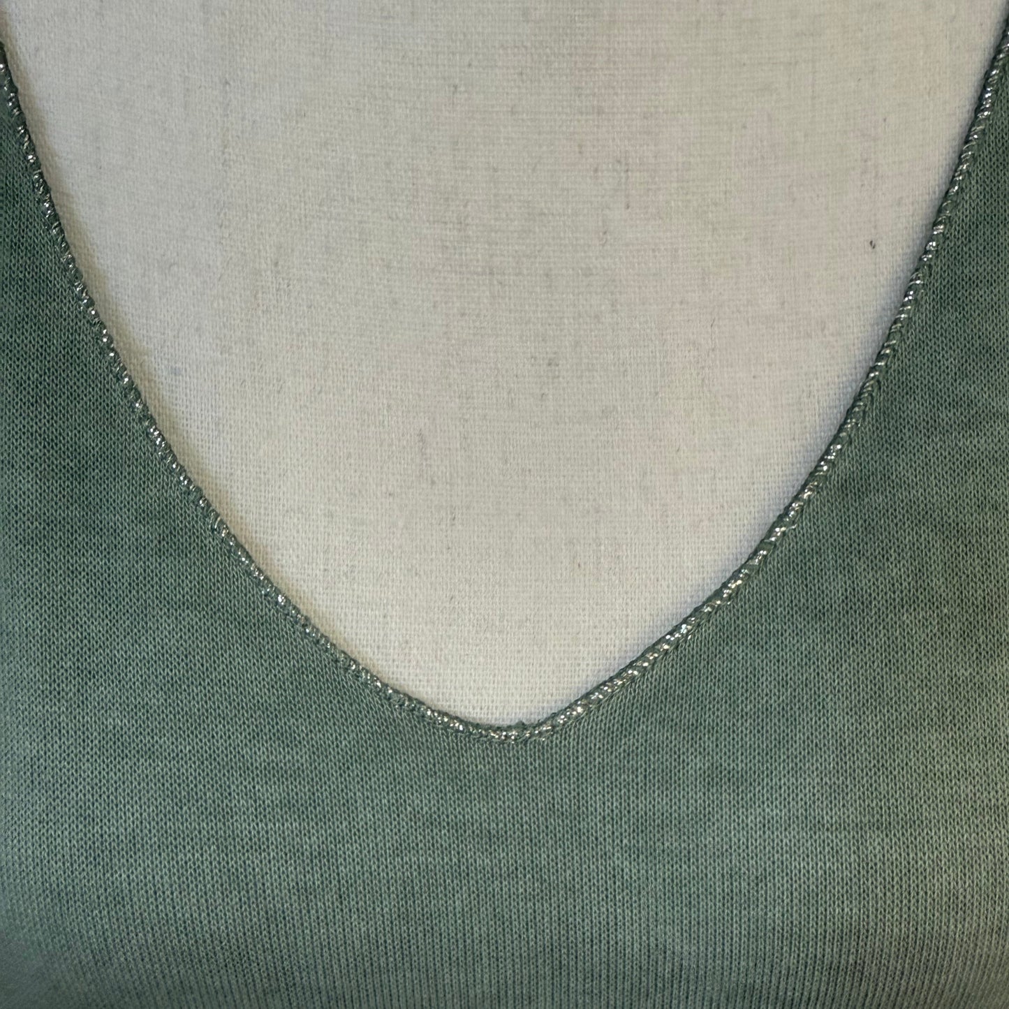 Soft long sleeved top with metallic trim