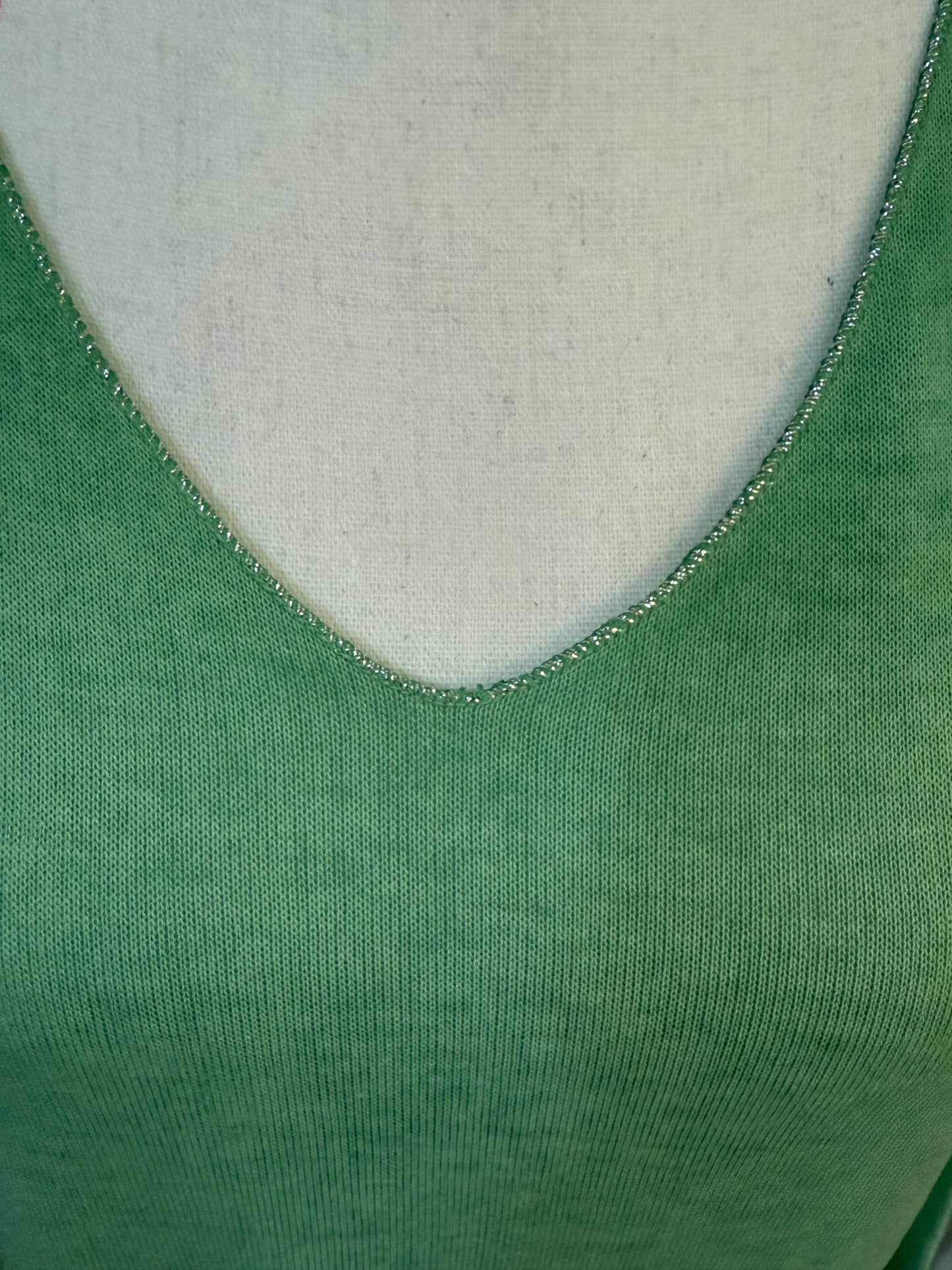 Soft long sleeved top with metallic trim