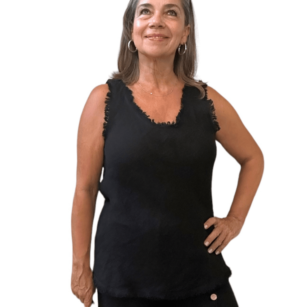 Nova Linen Top Blush Nova Linen Tank Top - Cotton