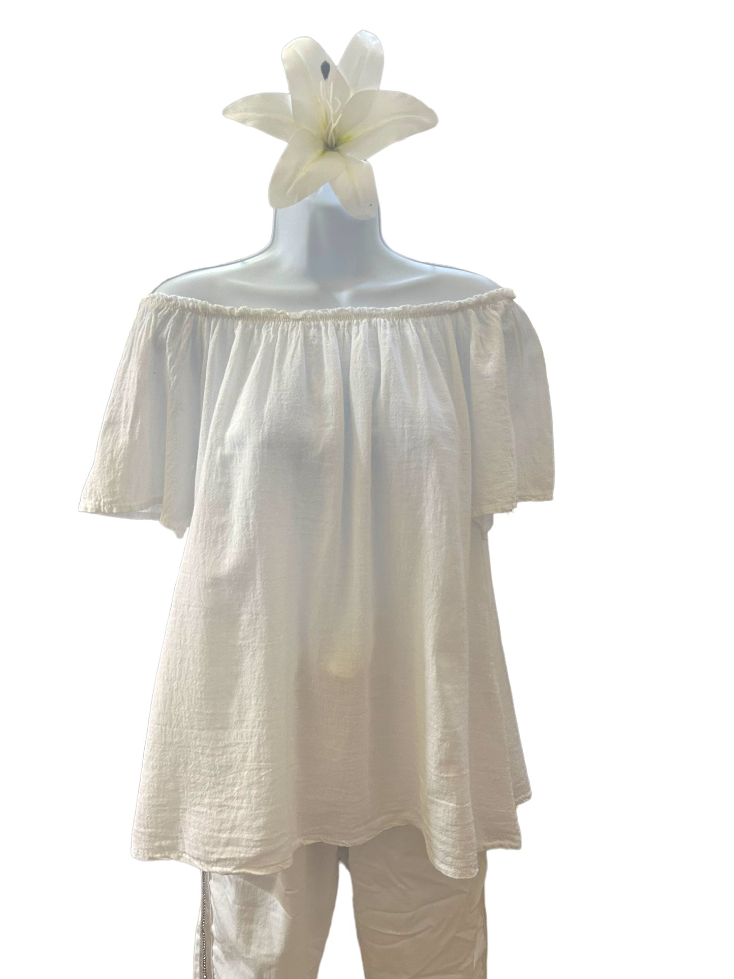 White off the shoulder Carla top