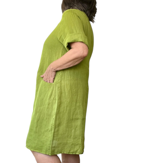 Linen Dress With Pockets