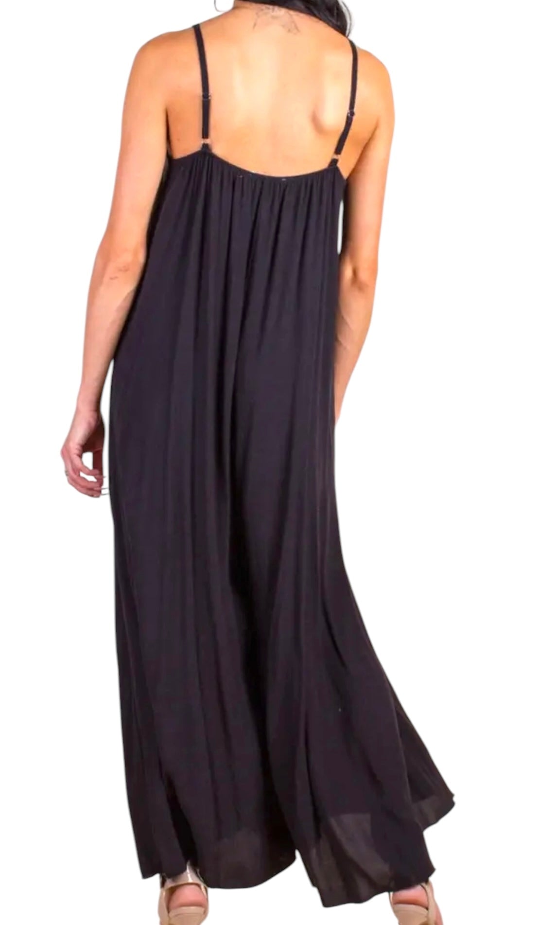 Spaghetti Strap Wide Leg Jumpsuit