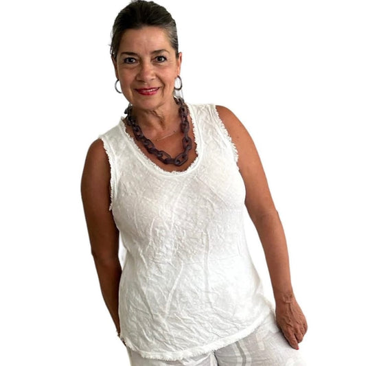 Nova Linen Top Blush Nova Linen Tank Top - Cotton