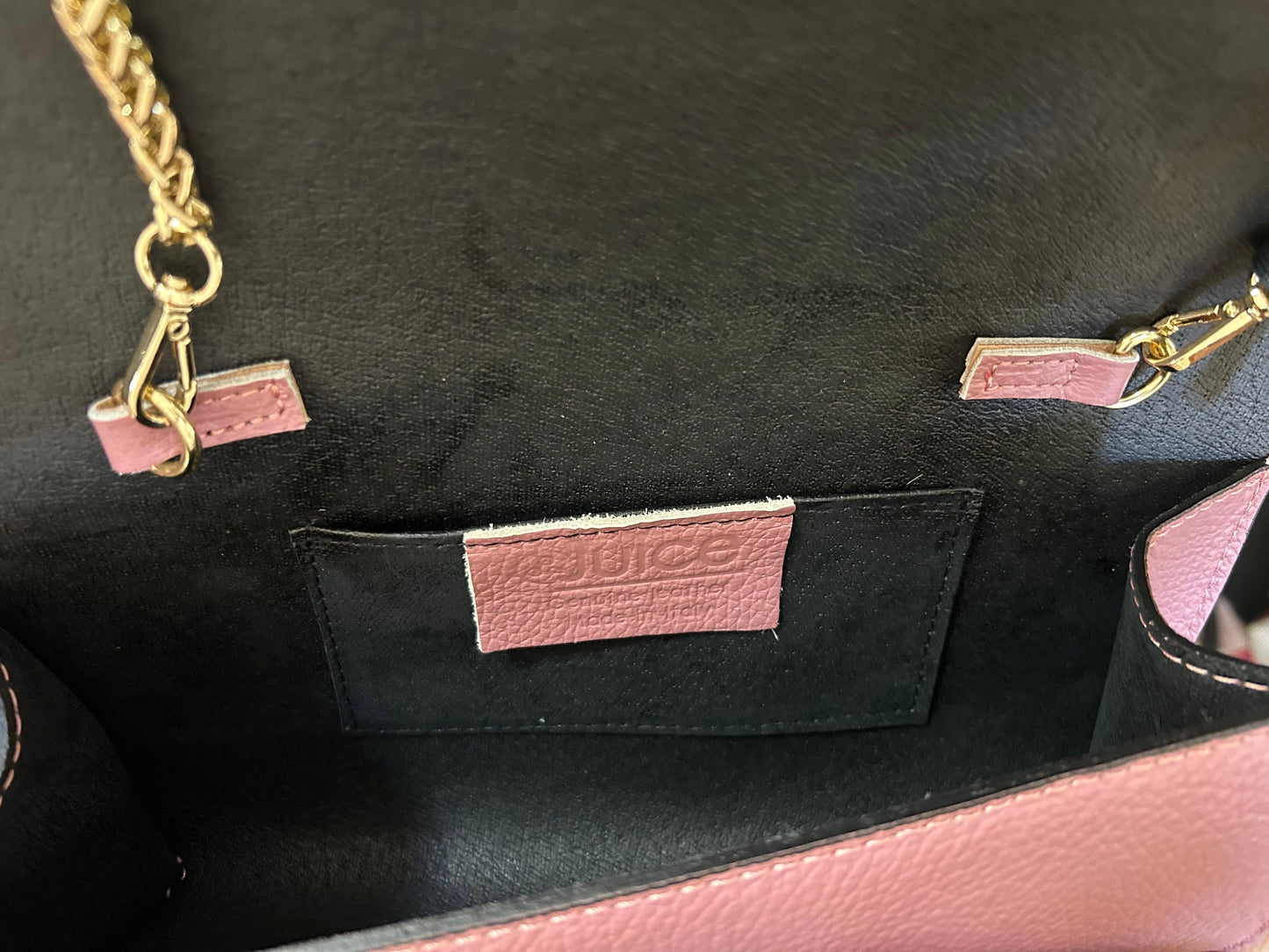 Genuine Leather Baguette Bag Pink Giada Leather Bag - Stylish, Trendy & Made in Italy
