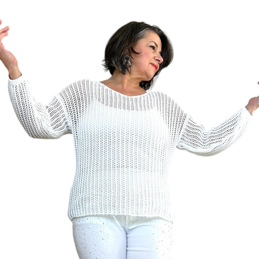 Breezy Crochet V-Neck Top