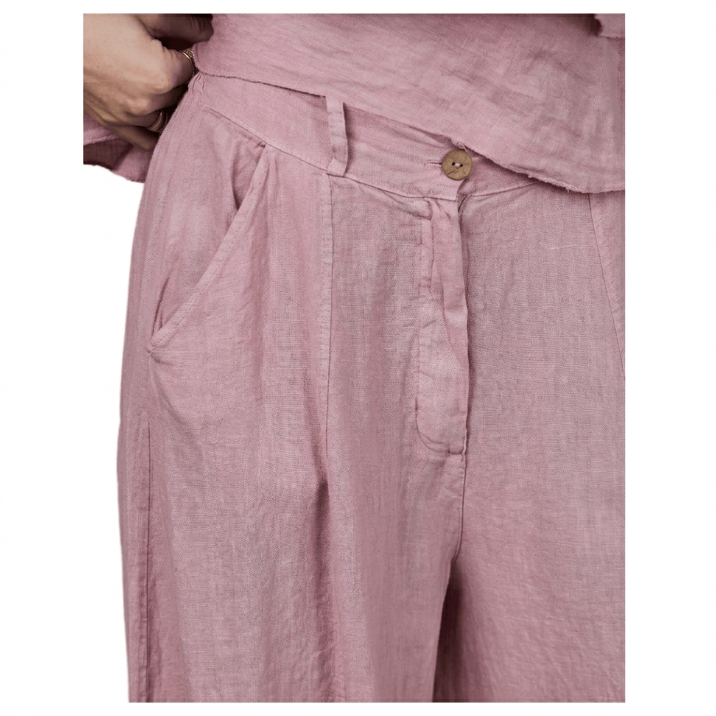 The Venezia Linen Barrel Pant The Venezia Linen Barrel Pant