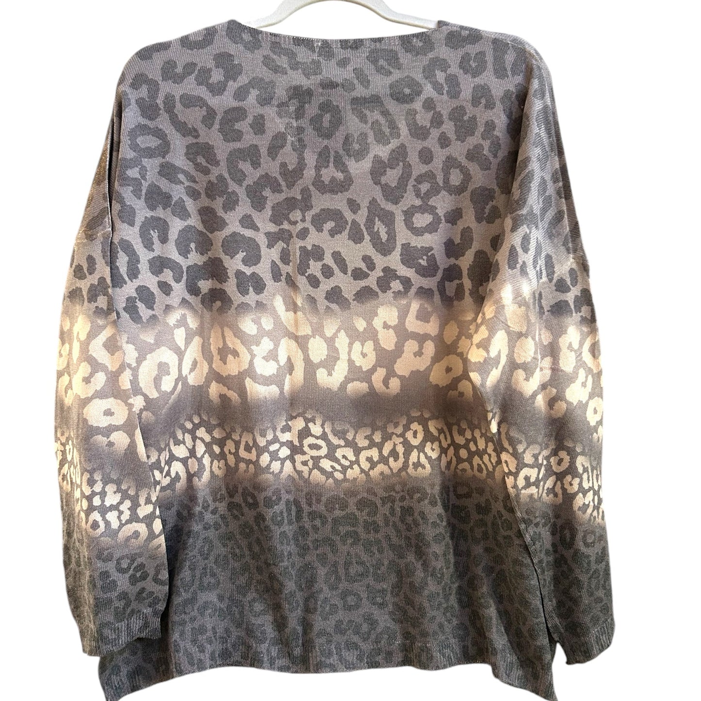 Lightweight shimmering animal print sweater
