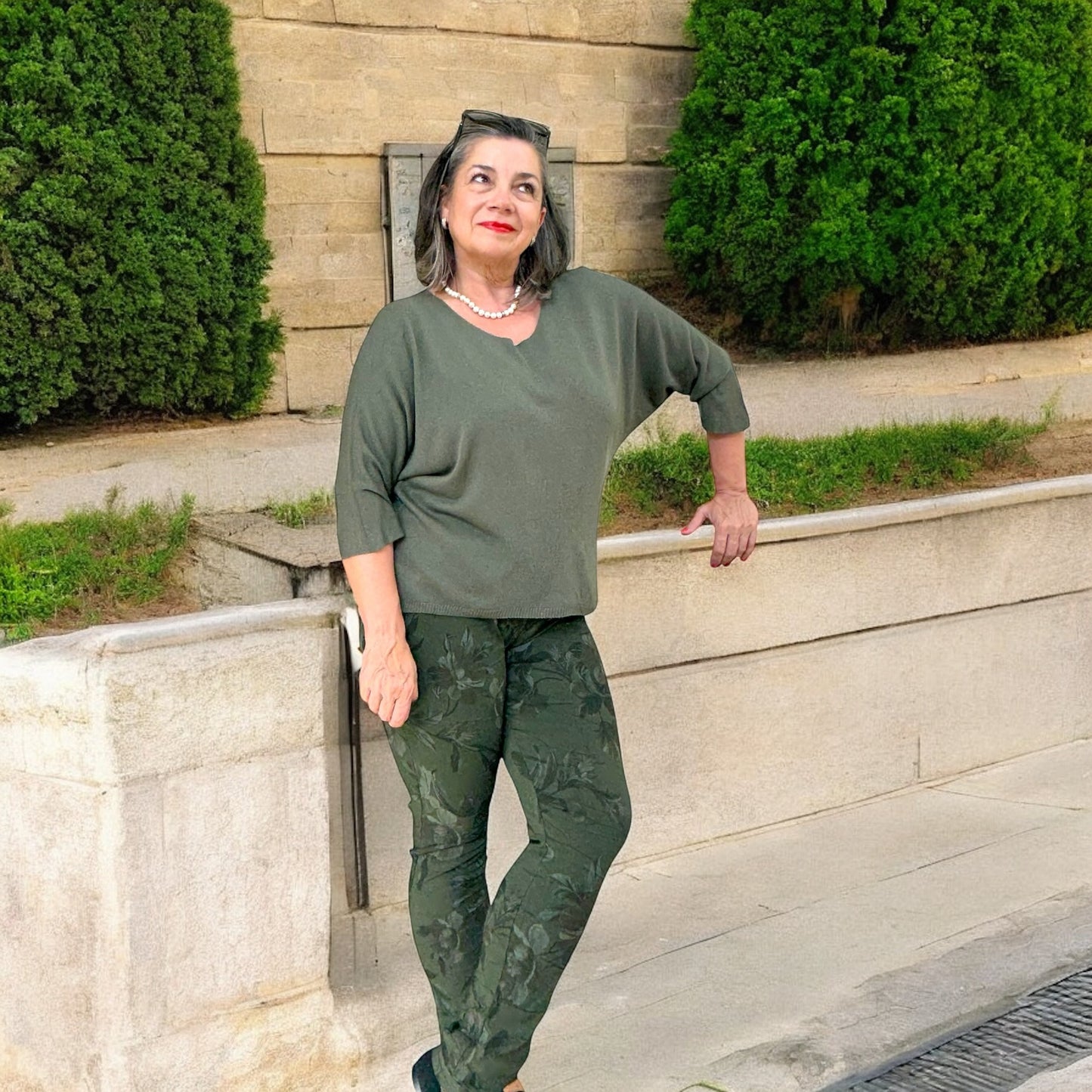 Floral Ember Italian Magic Pants