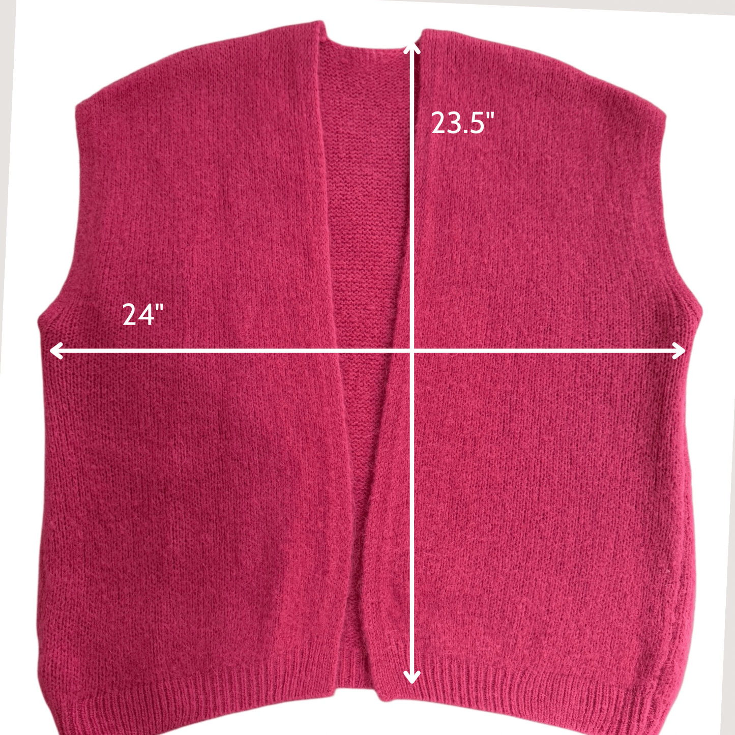 Rose Mohair Sleeveless Vest Rose Mohair Sleeveless Vest