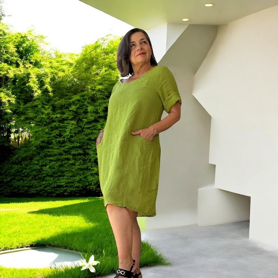 Linen Dress With Pockets