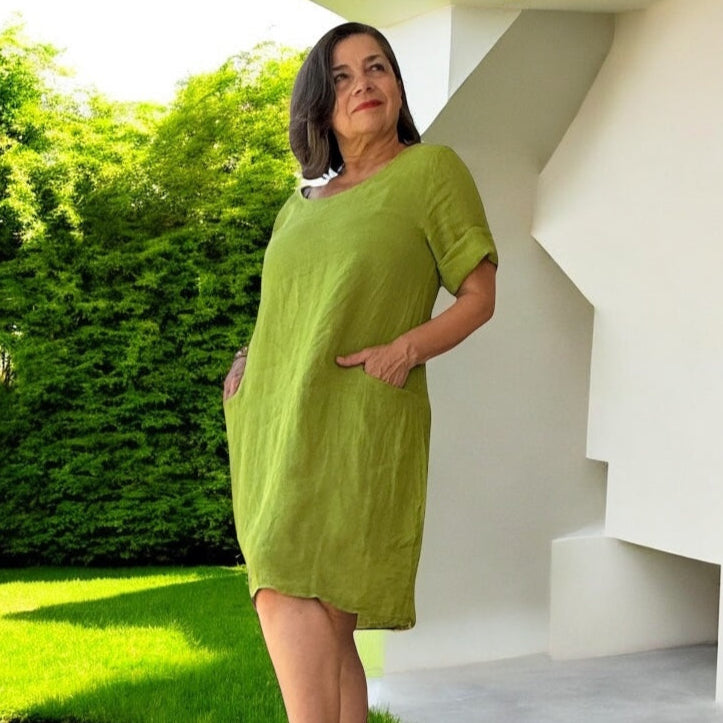Linen Dress With Pockets