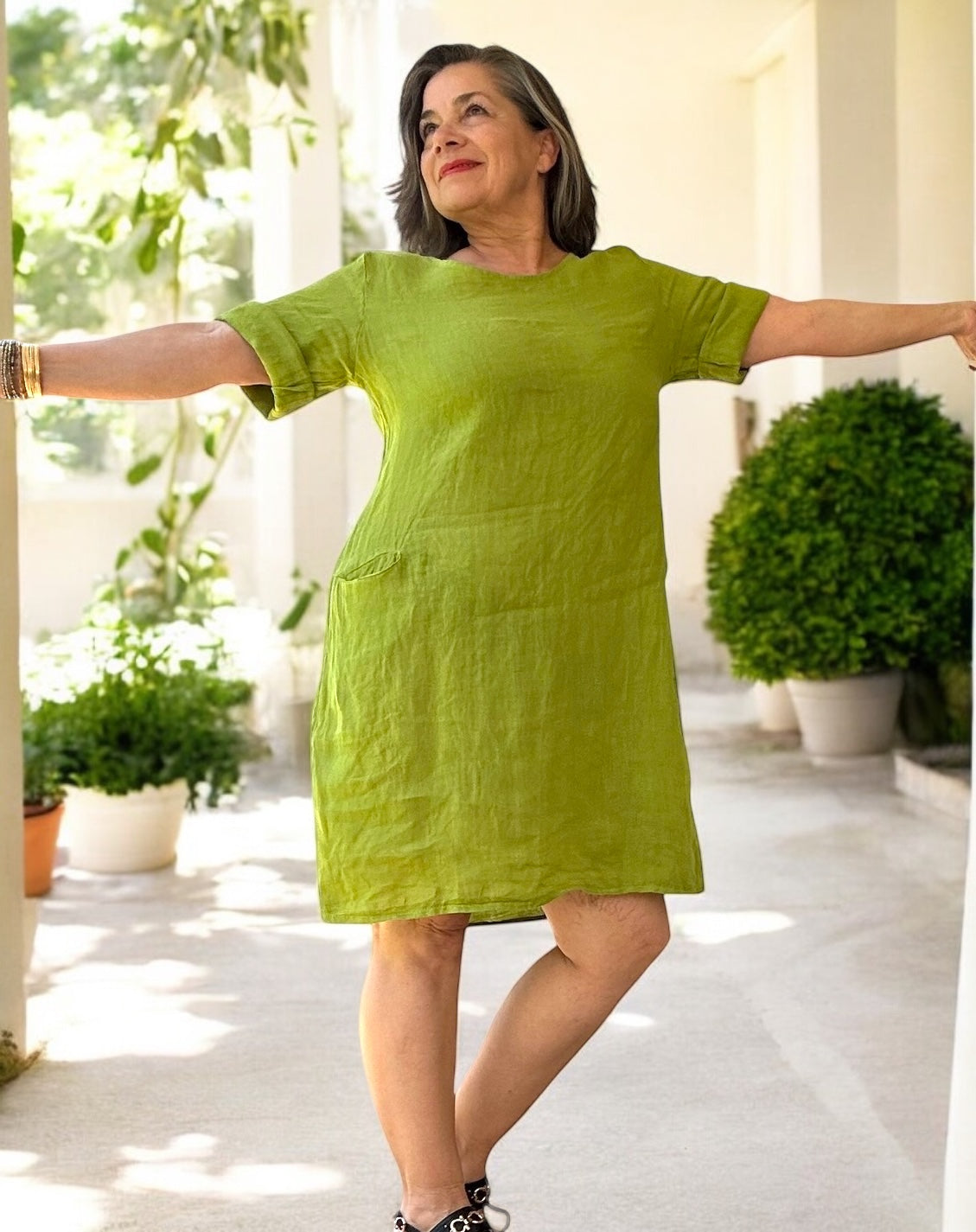 Linen Dress With Pockets