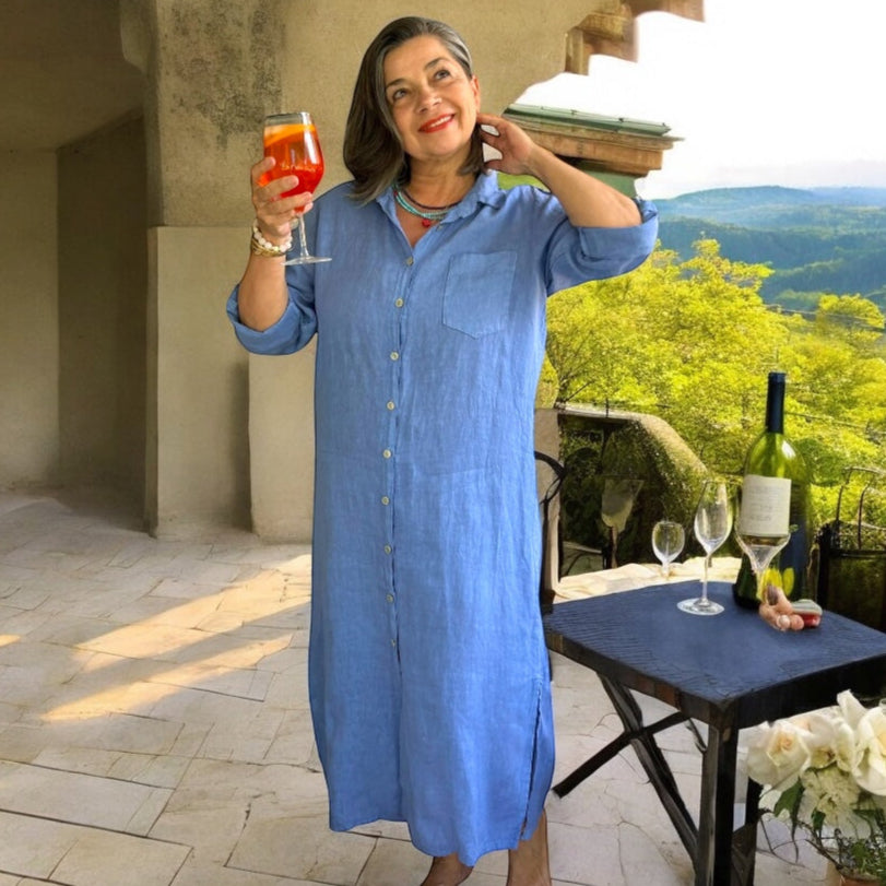 Breezy Linen Shirt Dress