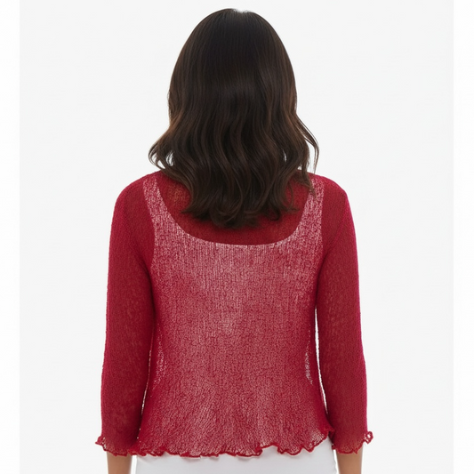 Delicate mesh woven shrug