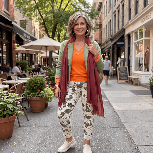 Floral Fusion Italian Magic Pants Women's Floral Italian Stretch Pants Wide Leg One Size 4-12