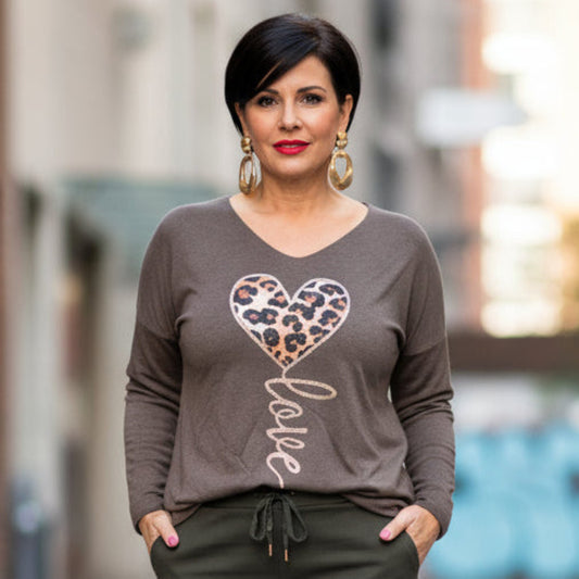 Ultra Soft Wild Love Fleece V-Neck