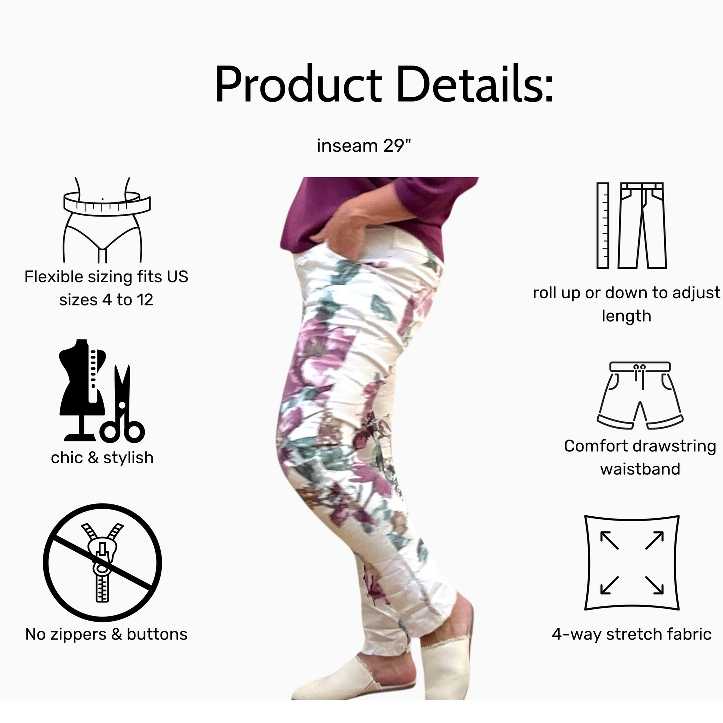 Wild Orchid & Cream Haze Italian Magic Pants