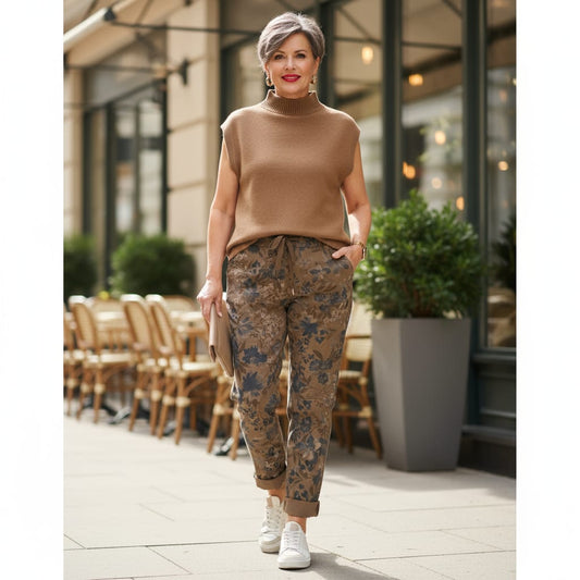 Maxine Taupe High Neck Sleeveless Sweater Maxine Taupe High-Neck Sleeveless Sweater Online