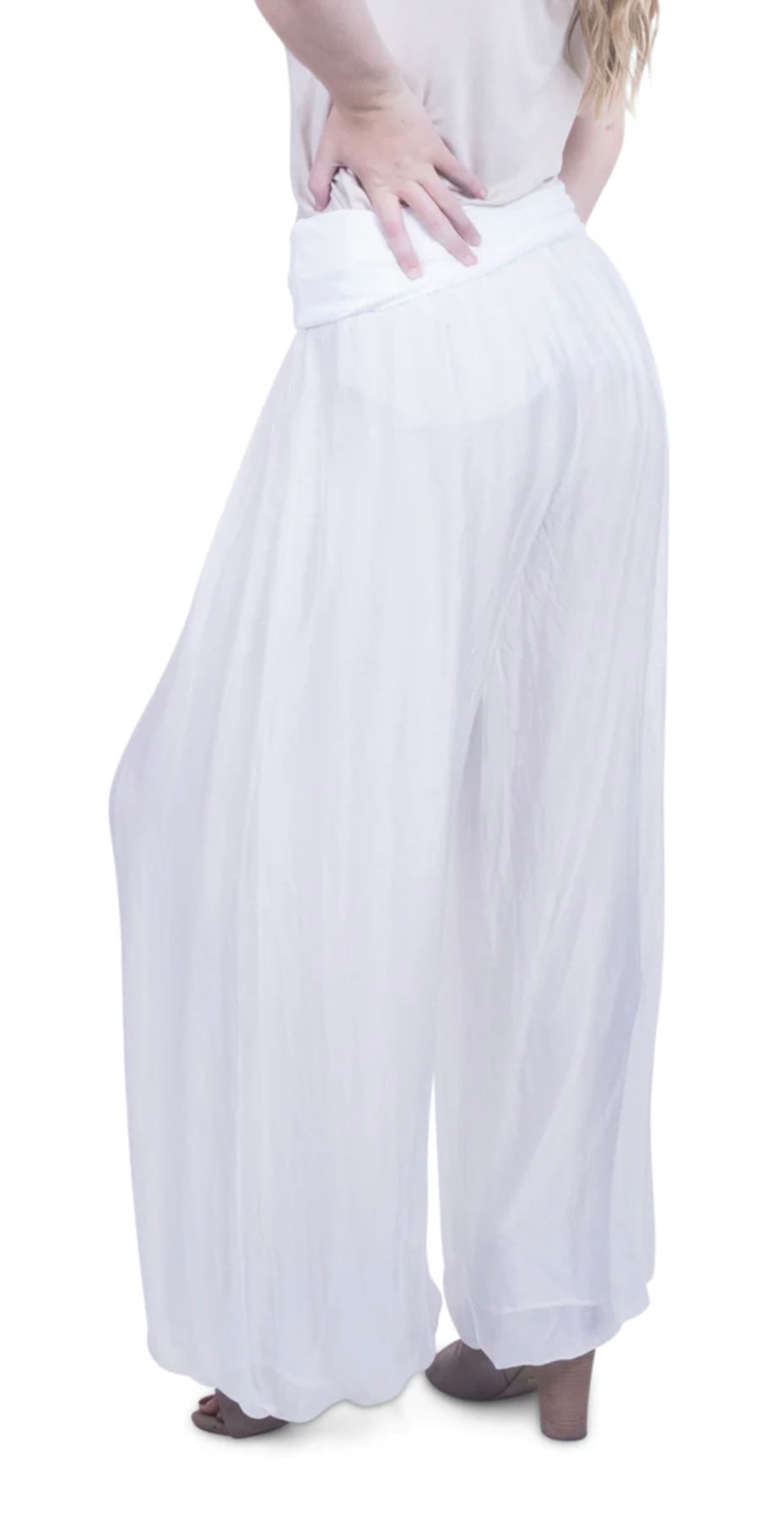 Gigi solid silk pants