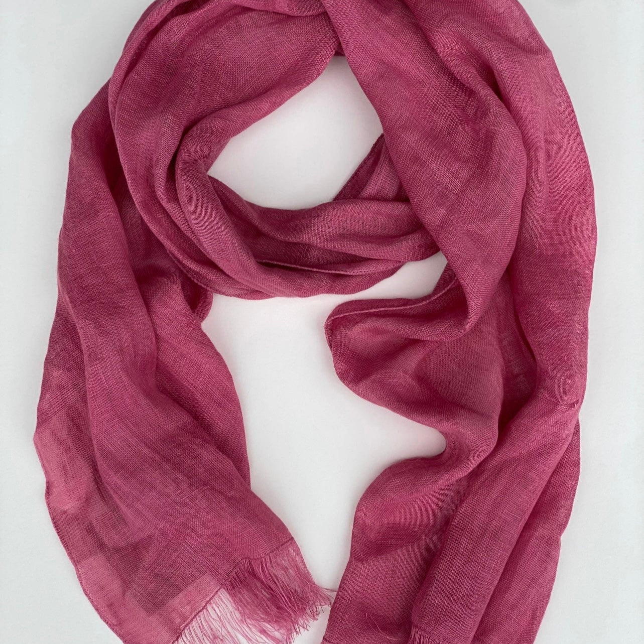 Sheer linen (gauze) scarf