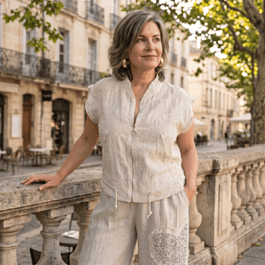 Firenze Cinch Linen Top Firenze Cinch Linen Top