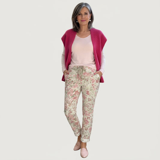 Rose Mohair Sleeveless Vest