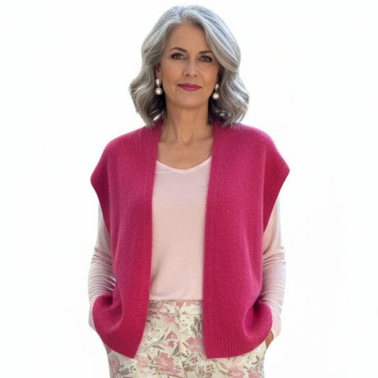 Rose Mohair Sleeveless Vest Rose Mohair Sleeveless Vest
