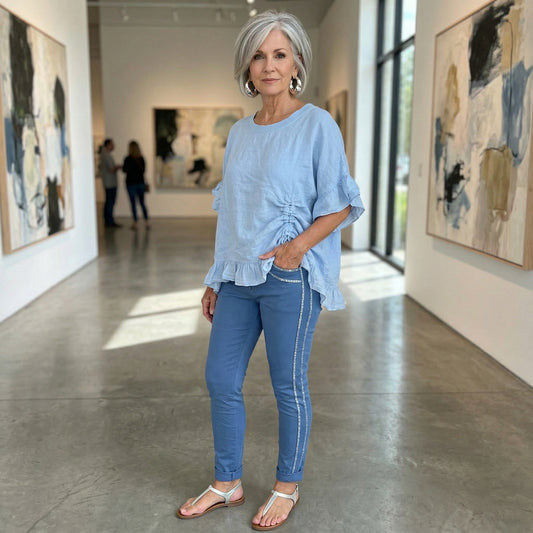 Italian Magic Pants With a Subtle Chic Glam Side Panel