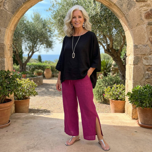 Lucia linen blouse Lucia Linen Blouse - Kaftan Style Elegance