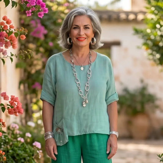The Gioia Linen Top The Gioia Linen Top