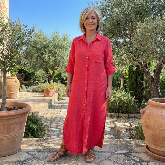 Breezy Linen Shirt Dress