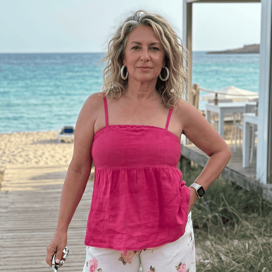The Capri Linen Babydoll Top The Capri Linen Babydoll Top