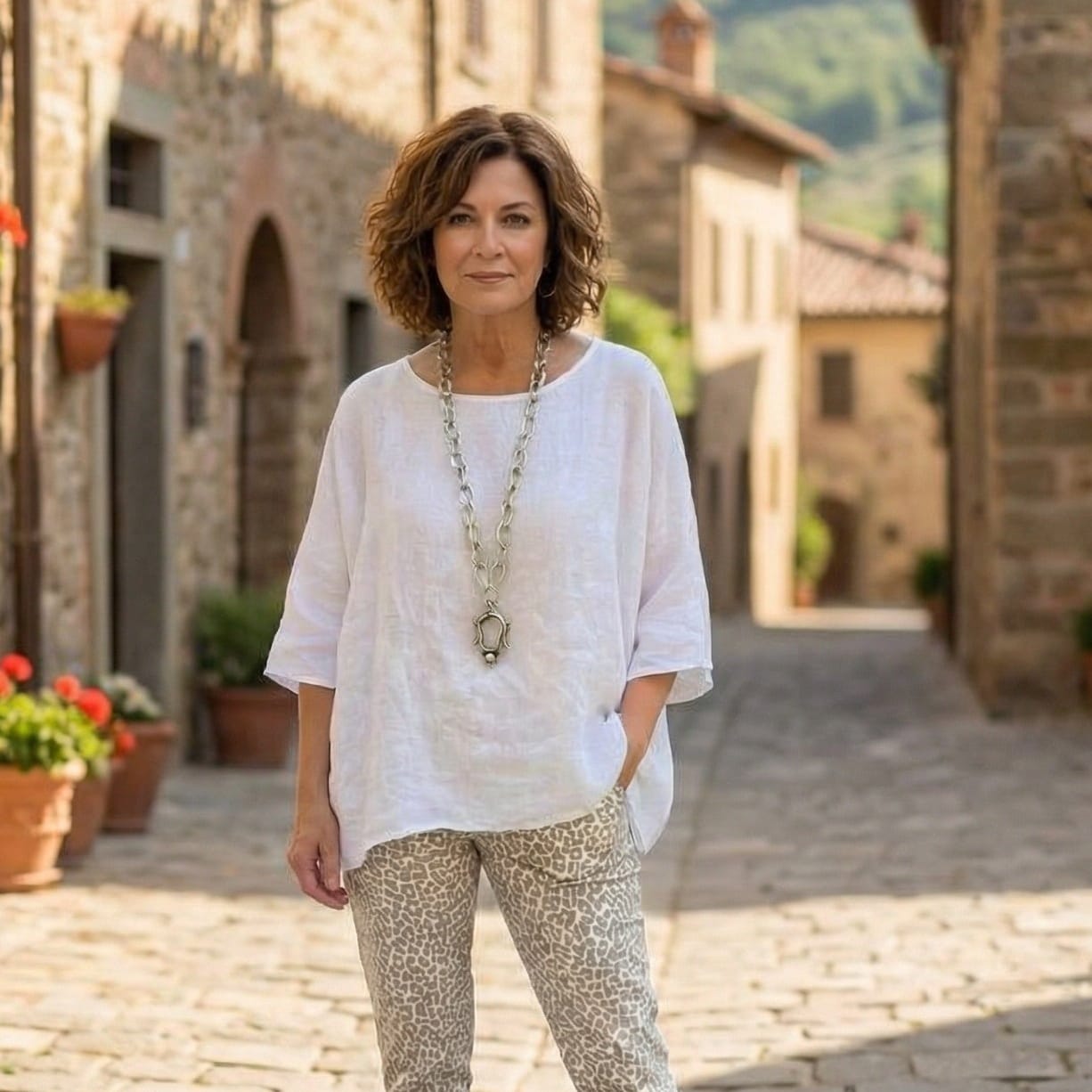 Lucia linen blouse Lucia Linen Blouse - Kaftan Style Elegance