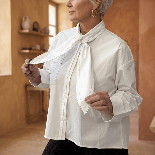 Tie-Front Collar Shirt Tie-Front Collar Shirt