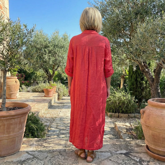 Breezy Linen Shirt Dress